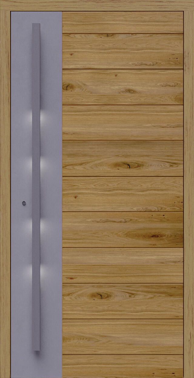 drzwi drewniane zewnętrzne Talia naturalne deskowanie